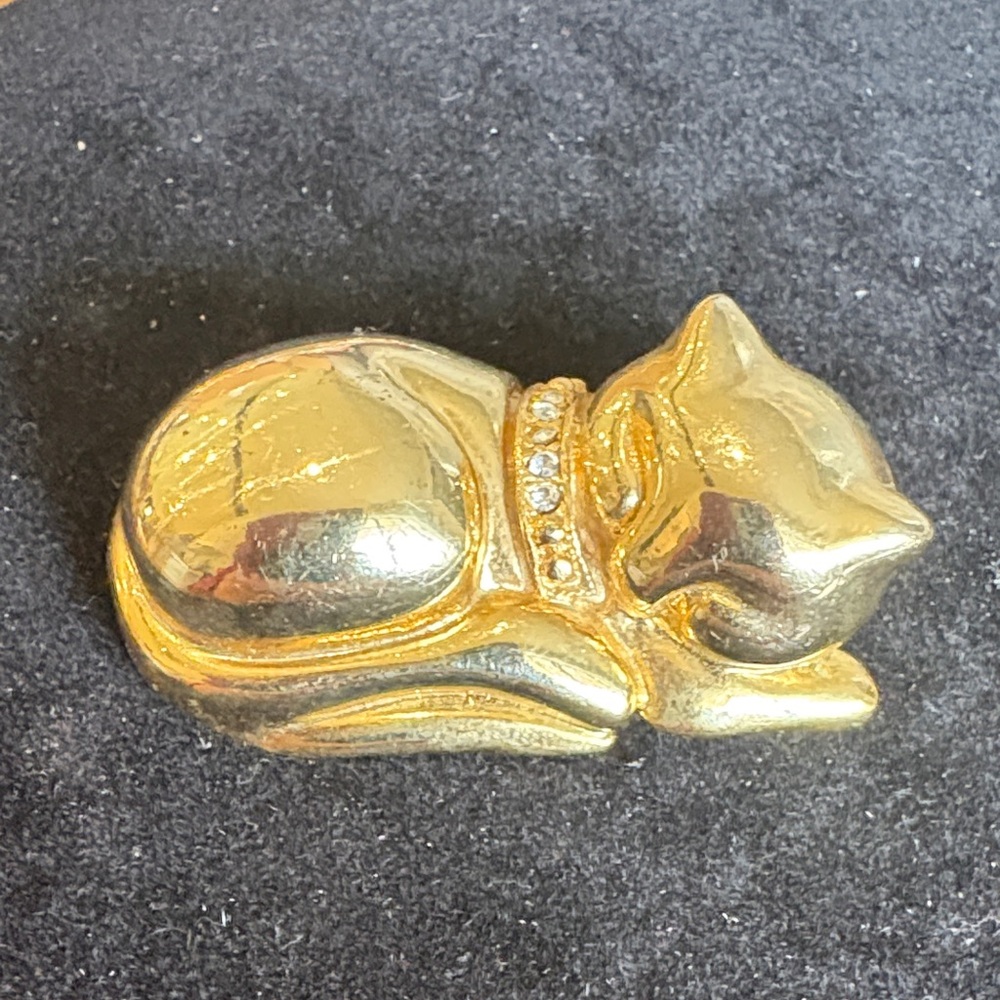 Gold Cat Figurine